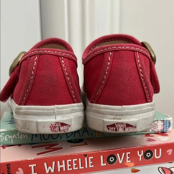 VANS RED MARY JANES - TODDLER SIZE 6.5 - Picture 4 of 7